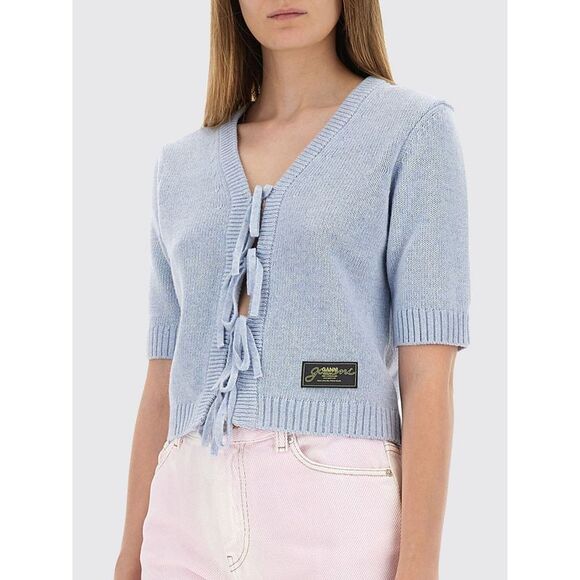 Ganni Sweater Woman Sky Blue